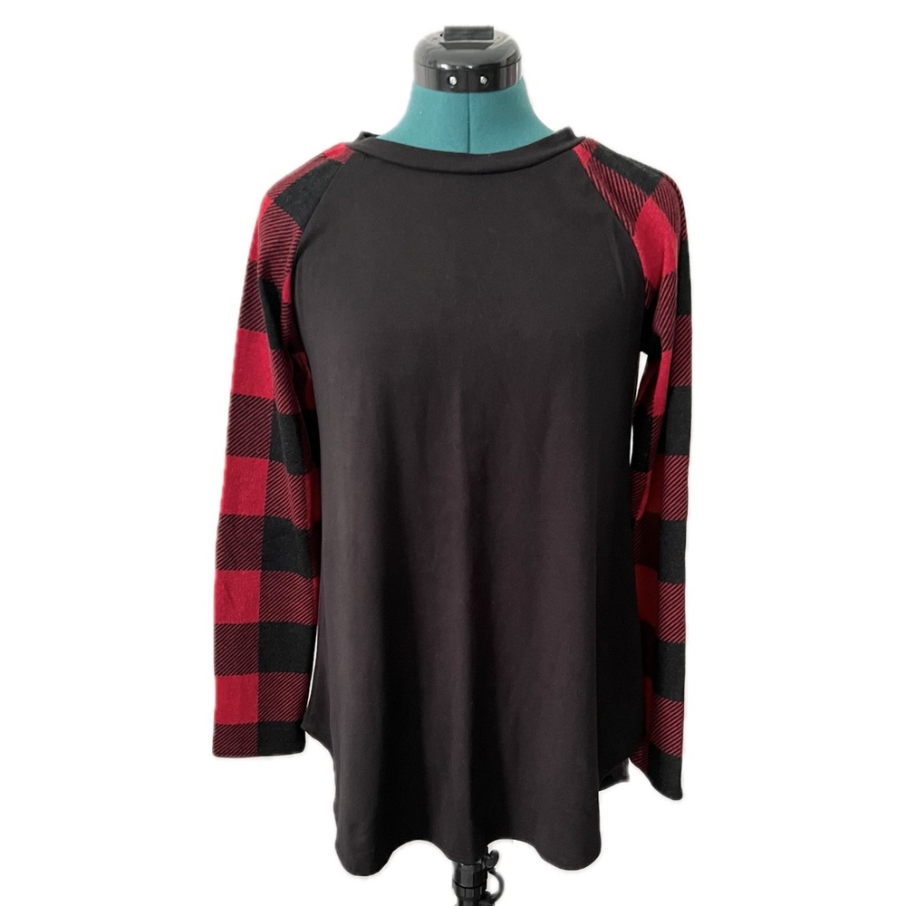 Mindy Mae’s Buffalo Check Swing Top - Picture 2 of 5